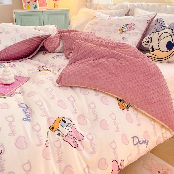 儿童~新款被豆豆被成人士大豆芯妮加厚秋冬棉被子迪针织绒学生