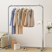 挂衣架落地卧室简易衣架可移动室内收纳置物架家用晾衣服杆衣徐萍