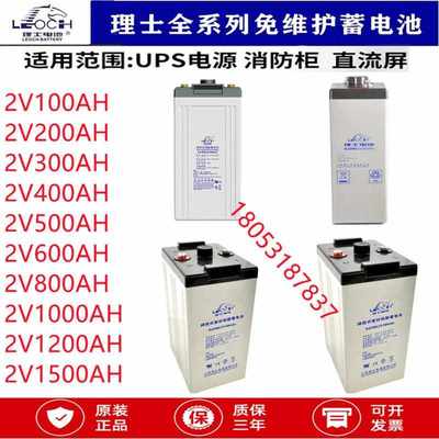 LEOCH理士蓄电池DJ2V100/200/300AH400AH500AH600/800/1000AH铅酸