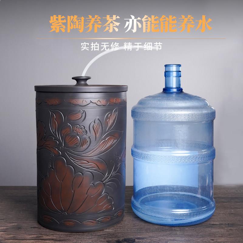 全手工陶瓷水缸纯净水桶矿泉水饮用水家用储水建水紫陶老式水缸