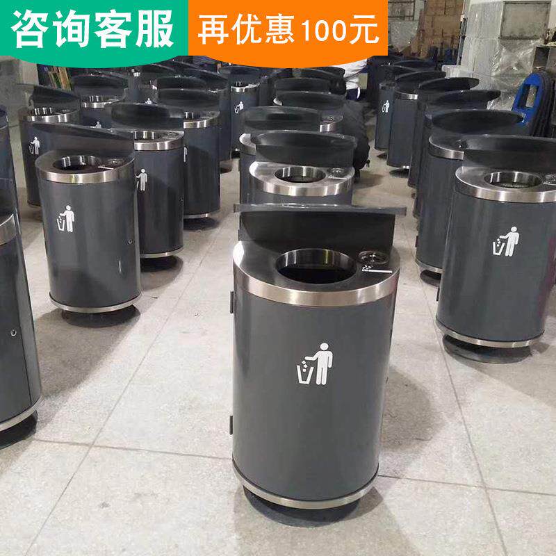 不锈钢垃圾桶鸭舌桶酒店大厅单桶垃圾桶