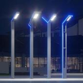 庭户院灯外铝路型材E景1观灯路灯杆3米7字高杆小区公园太阳能LD灯