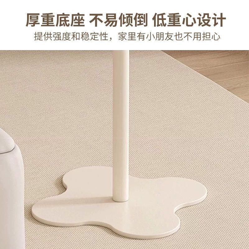 奶油风沙发边几白色小移动奢茶几迷你阳台铁艺意桌子AFF轻角几创