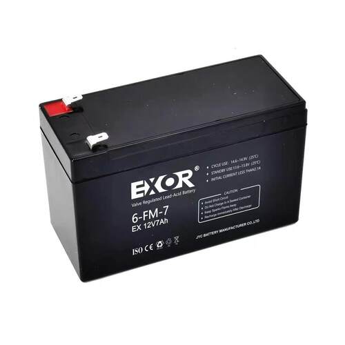 EXOR蓄电池EX7-12 12V7Ah埃索12伏7安阀控式铅酸免维护UPS电瓶EPS