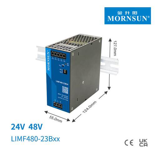 金升阳导轨式开关电源LIMF480-23B24/48