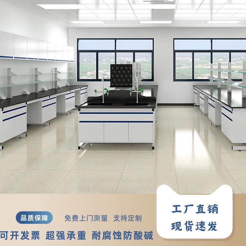 实验室工作台化学试验钢木边台中央台全钢操作台珠海惠州中山厂家