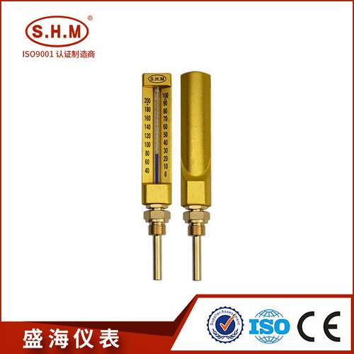 高温计直形角形玻璃温度计V型船用工业温度计HVAC温度计