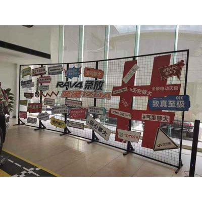 落地铁艺网架立式展示架幼儿园作品网格货架4s店饰品展会铁网片