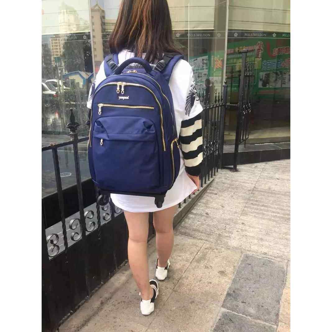 正品新品双拉杆肩背包万向轮可拆旅行防水行李箱负减电脑包箱商务