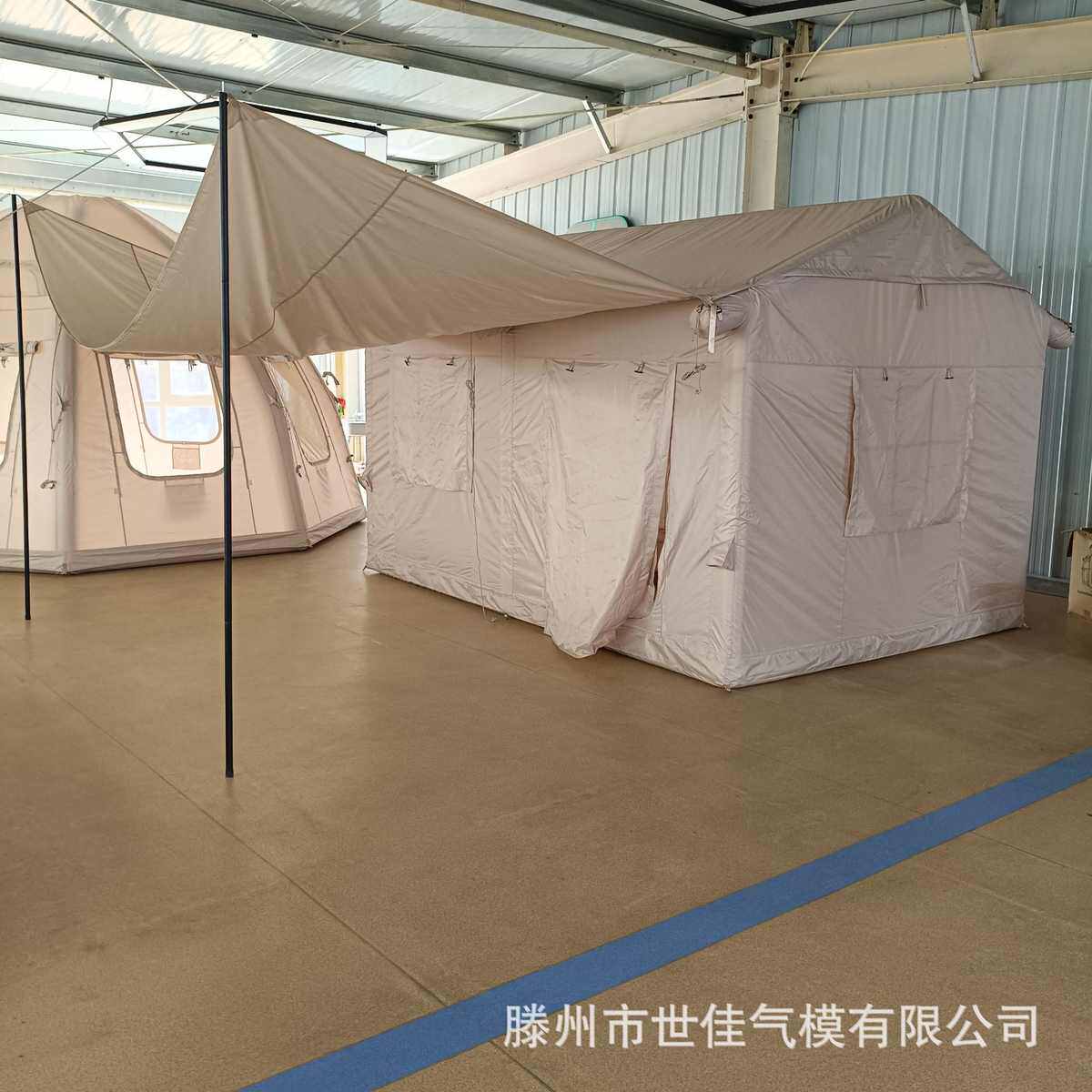 热销充气帐篷露营用帐蓬户外免搭建快开帐篷一体式屋脊气柱野营帐