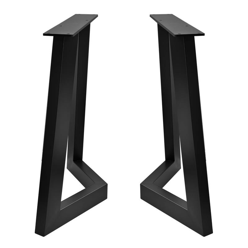 铁艺桌腿支架定制大板桌脚茶几桌架岩板餐桌角腿办公桌金属桌子腿