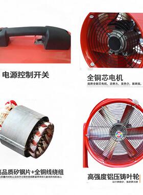 SFT风手提便携式流通机 船用轴换气扇 工业风送200mm250机 排风机