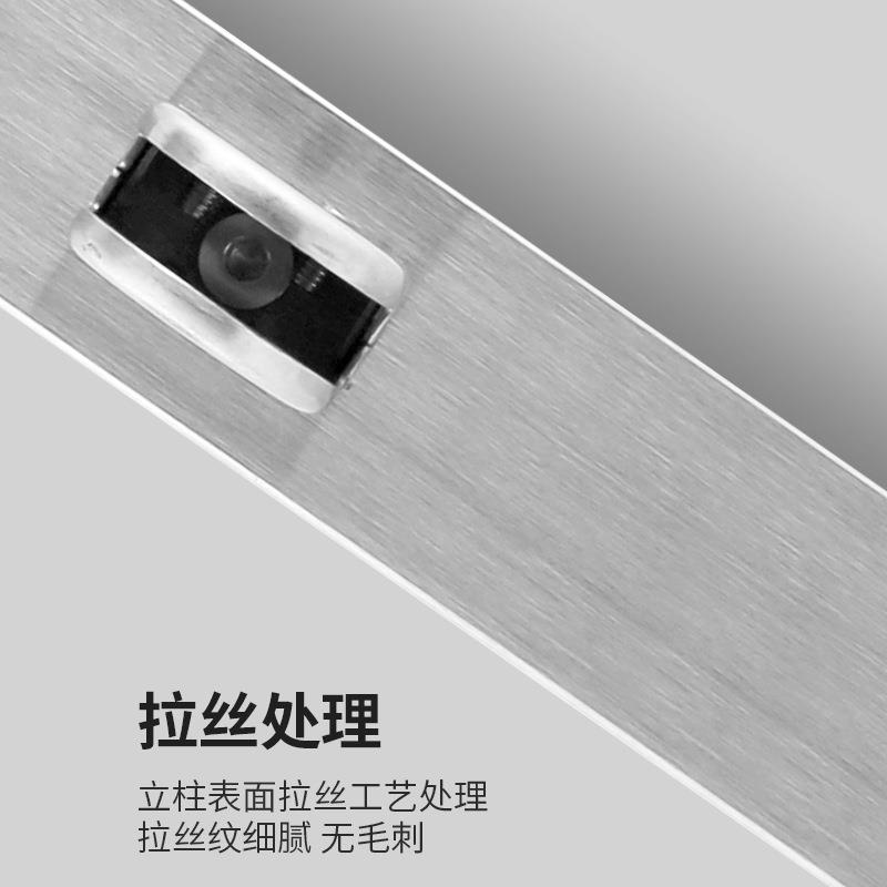 扶玻璃梯手阳台护栏不锈钢楼立柱鱼嘴夹护栏UPW楼立梯柱楼梯配件