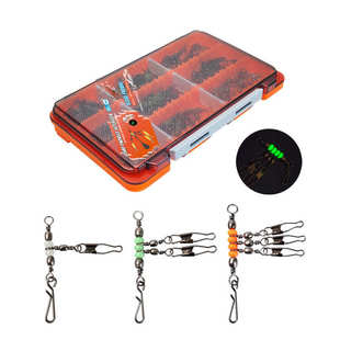 配件盒 45件木虾夜光珠转环别针配件饵盒套装 木虾钓组 钓鱼配件