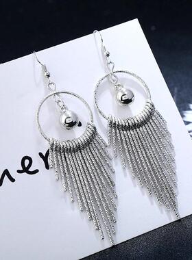 European American Exaggerate Big Round Swing Earrings For