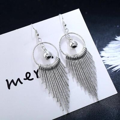 European American Exaggerate Big Round Swing Earrings For
