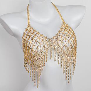 women flow Bikini color chain oversized chest