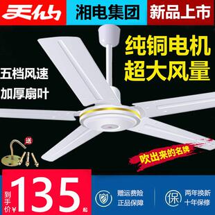 天仙牌吊扇铁叶家用客厅饭厅宿舍工业电风扇五叶纯铜线 线大风力5
