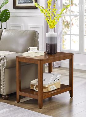 0A实木小茶简几K-308沙发方边约几美式角几边柜客厅家用小桌移动