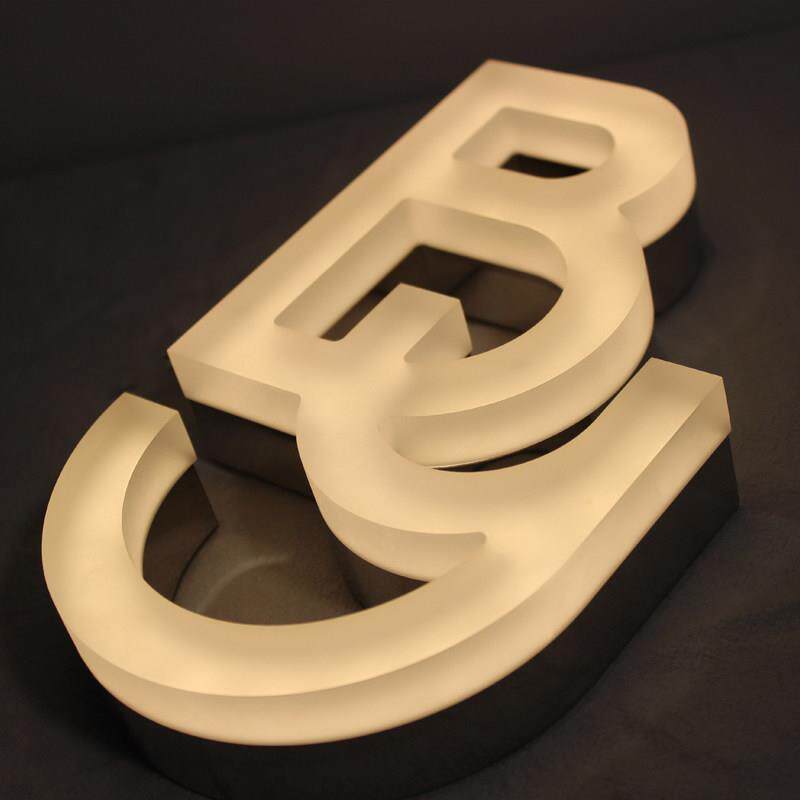 3d立体果冻发光字定制 金属与亚克力创意结合 门头广告字招牌定做
