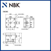 NBK TAS-2 小型XY轴立方形滑台模组 高精密燕尾槽移动台机床附件
