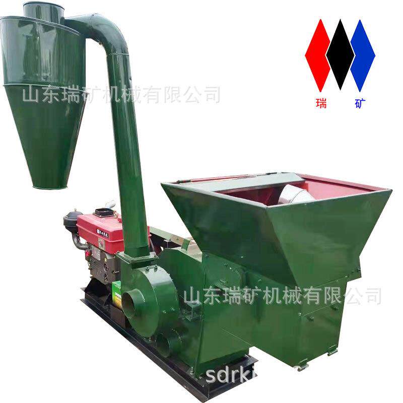 420型饲料粉碎机玉米秸秆花生秧粉碎机电动碎草机锤片式稻草粉碎