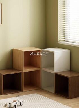 书架落地置物架自由组合格子办公室小柜子储物收纳柜一体客厅书柜