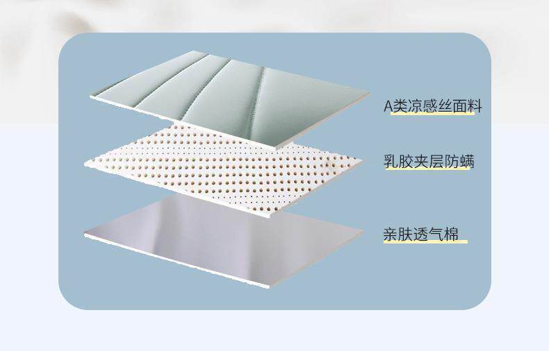 U- типа подушка 2025夏季新款凉感丝枕头冰丝枕头芯护颈椎助睡眠学生宿舍枕头芯 Beautisky
