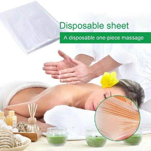 90pcs Bed Sheets Transparent Plastic Disposable Bed Cover