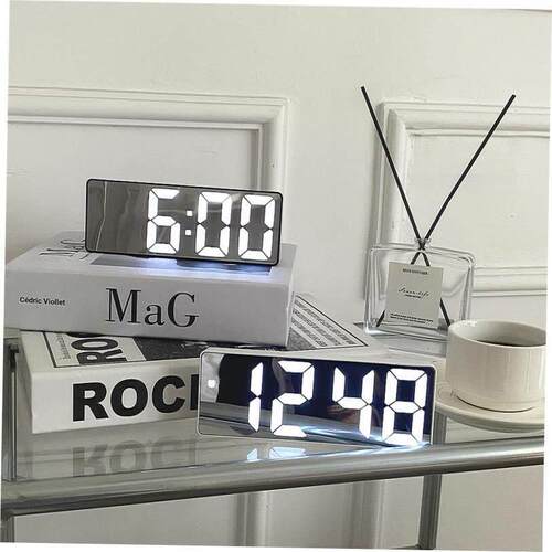 Smart LED Clock Bedside Digital Alarm Clocks Desktop Table E