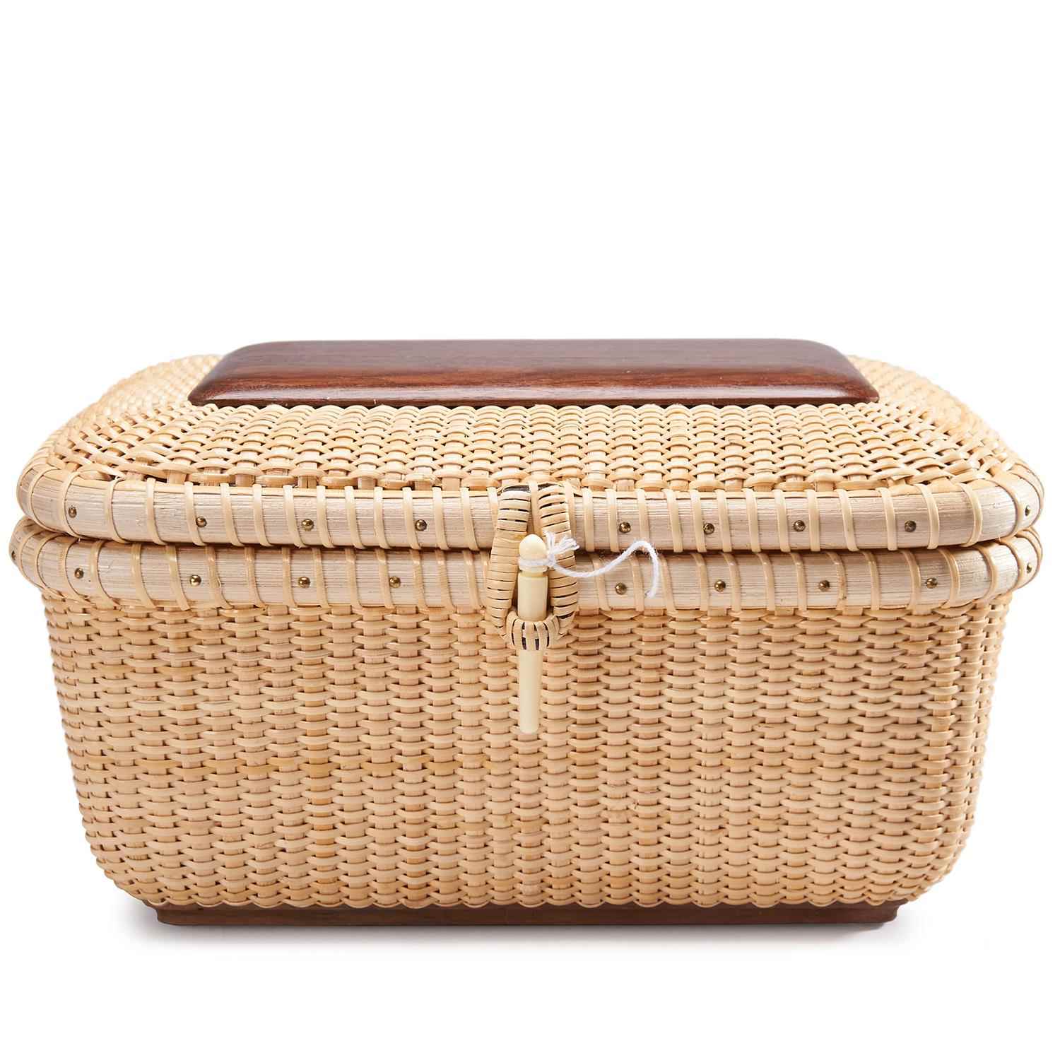 正品欧首饰盒 面收纳盒木制式桌面收纳箱饰桌品 盒手工藤编收纳篮