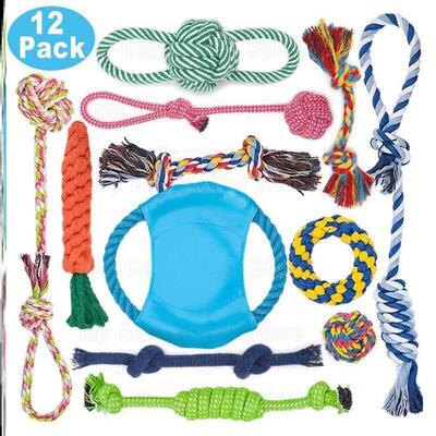 high quality 12Pcs Large Dog Toy Sets Chew Rope Toys for Dog