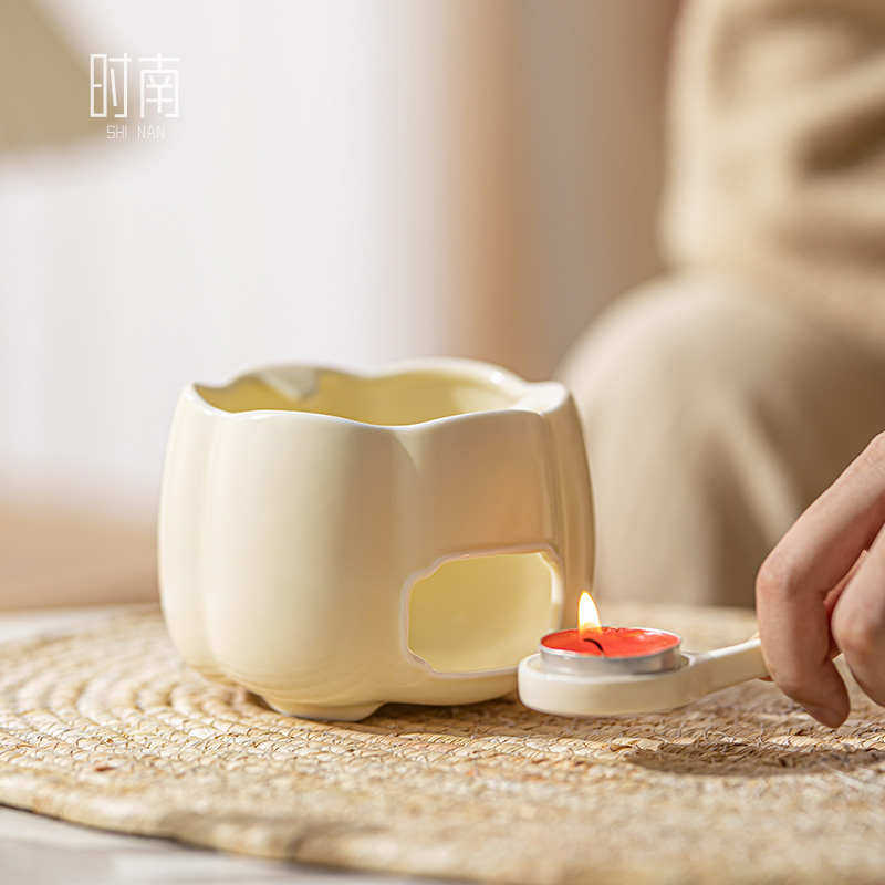 奶油蜡烛温茶炉套装陶瓷加热底座热茶暖茶炉下午茶高颜值煮茶炉子,餐饮具,茶具礼盒,淘宝优惠券,粉丝福利购,淘宝优惠卷