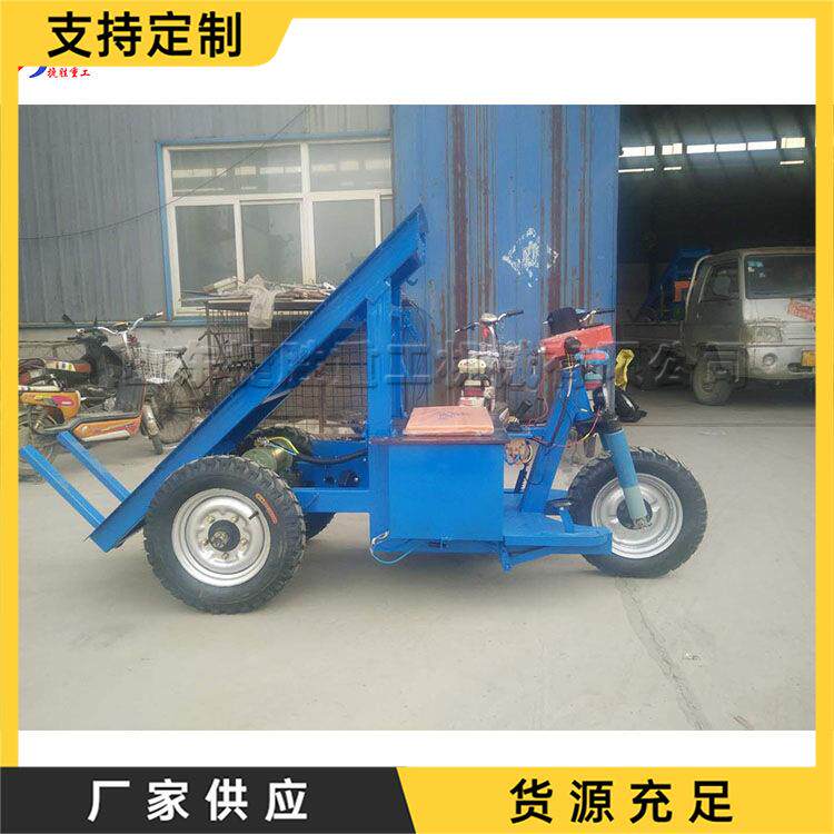 平板自卸工地背砖车 电动平板座驾式拉砖车 便捷式拉砖翻斗车