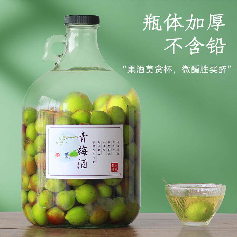 10斤果酒玻璃瓶杨梅桑葚中药泡酒瓶子果酒瓶葡萄大容量实用瓶子