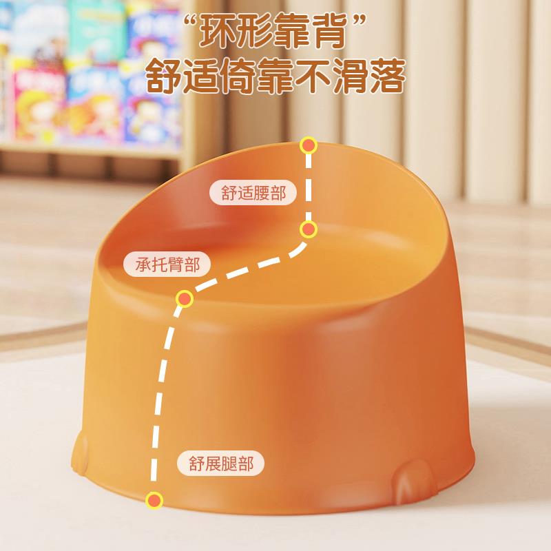 加厚宝宝小椅子凳子靠背椅家用矮凳凳洗漱台71358圆踩脚塑料凳儿