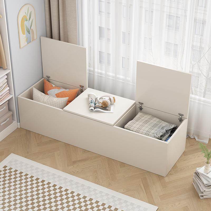 飘窗收纳储物柜榻榻米柜子上翻门炕柜窗边空间利用置物柜地柜可订