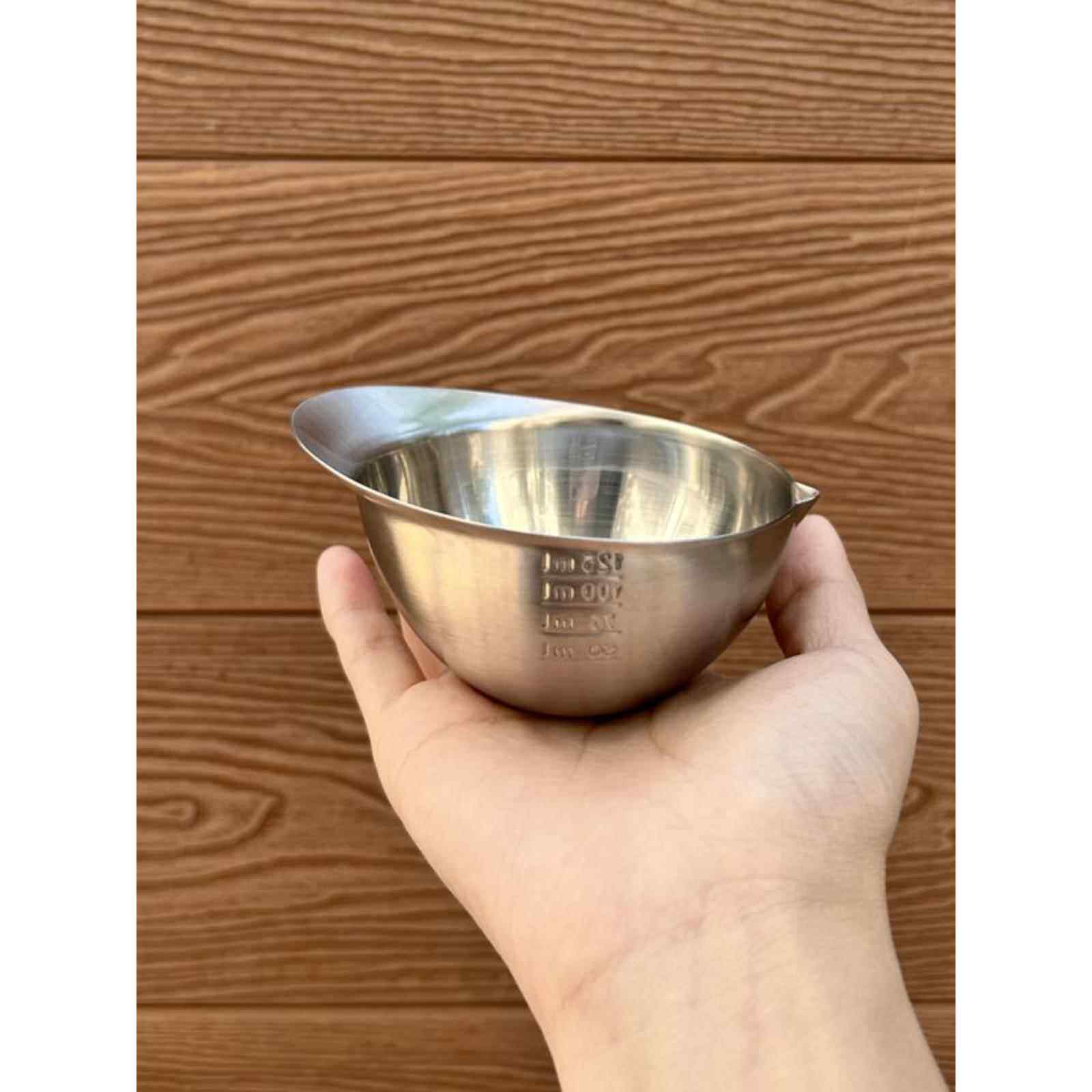 迷你带刻度 304不锈钢小碗量碗烘焙量杯量勺黄油巧克力融化碗料理