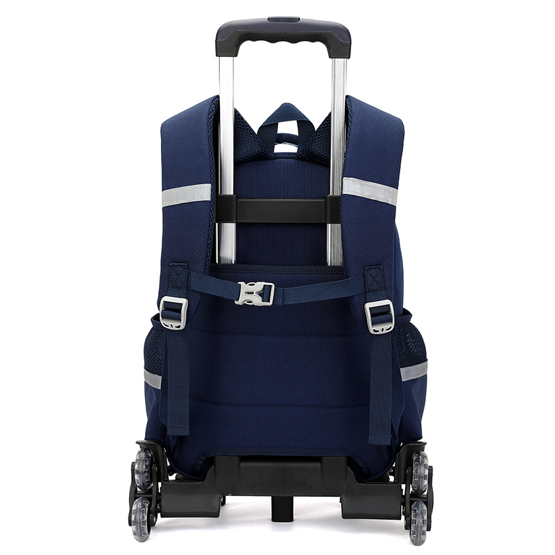 儿童拉杆书包男生小学生三到六年级拖拉爬楼轻便减负背拉两用背包