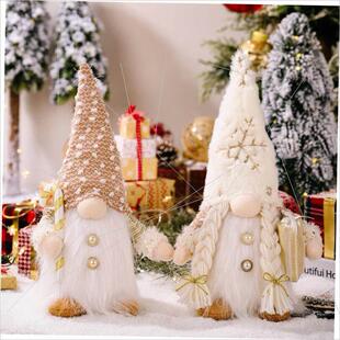 Christmas plush faceless doll with light emitting figure