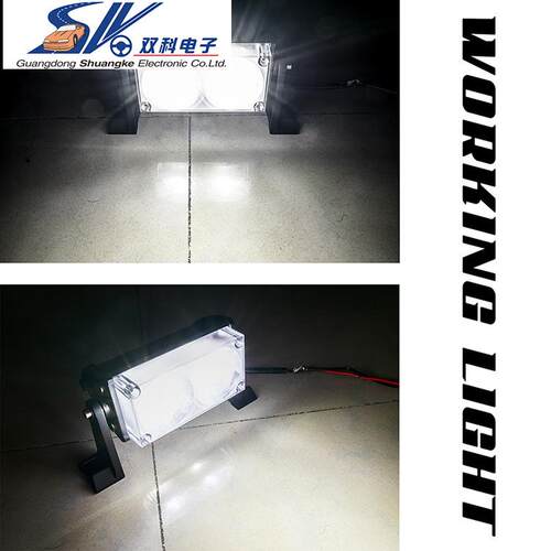 新款汽车工作灯三目款led长条灯越野车射灯COB light bar