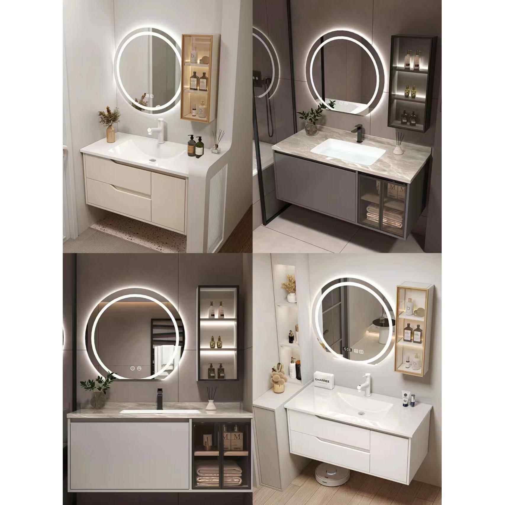 定制浴室柜斜切角洗脸洗手盆柜组合异形尺寸定做卫生间洗漱台岩板