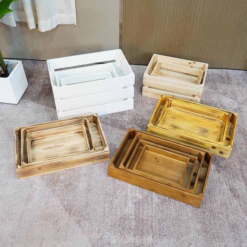 木箱实木复古收纳箱储物箱道具超市水果幼儿园活动装饰木框