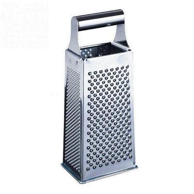 Stainless steel potato cheese grater with leather remover