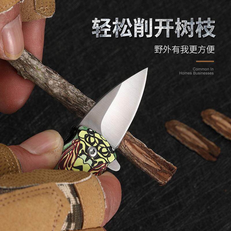 新款直销户外迷你随身刀D2钢荒野求生折叠刀高硬度多用途折刀阳江