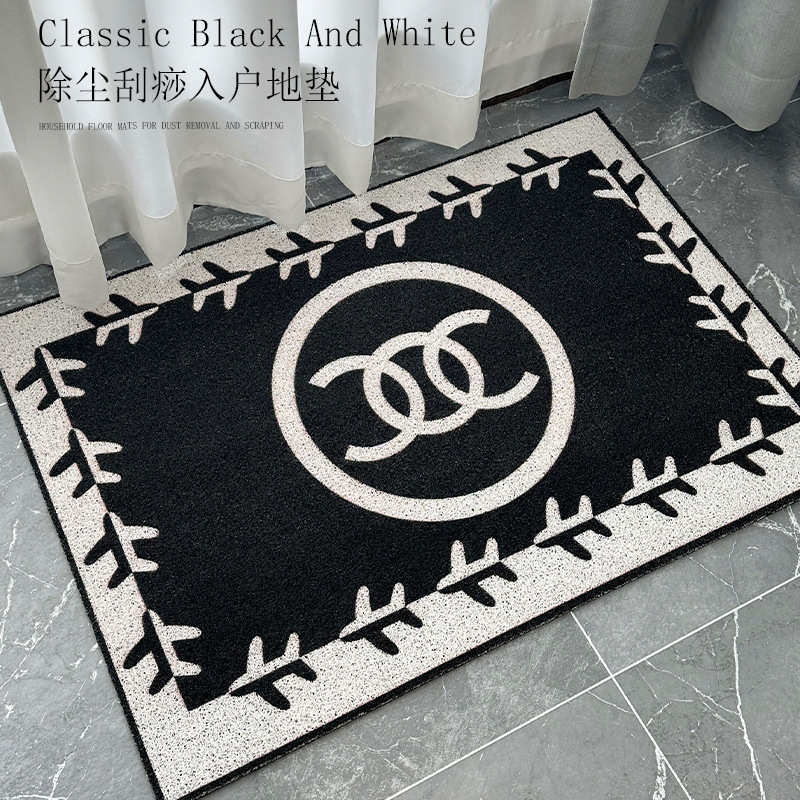 定制入户门丝圈地垫欧美网红家用耐脏门垫pvc可裁剪防滑进门地毯