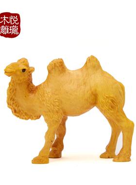 乐清黄杨木雕仿真动物沙漠之舟 木质工艺品创意礼品居家汽车摆件