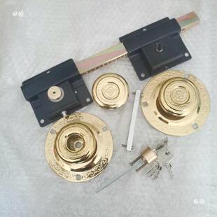 2118大门机焊接齿条锁院锁木门铁门门双扇门铁锁老式庭械锁插销大