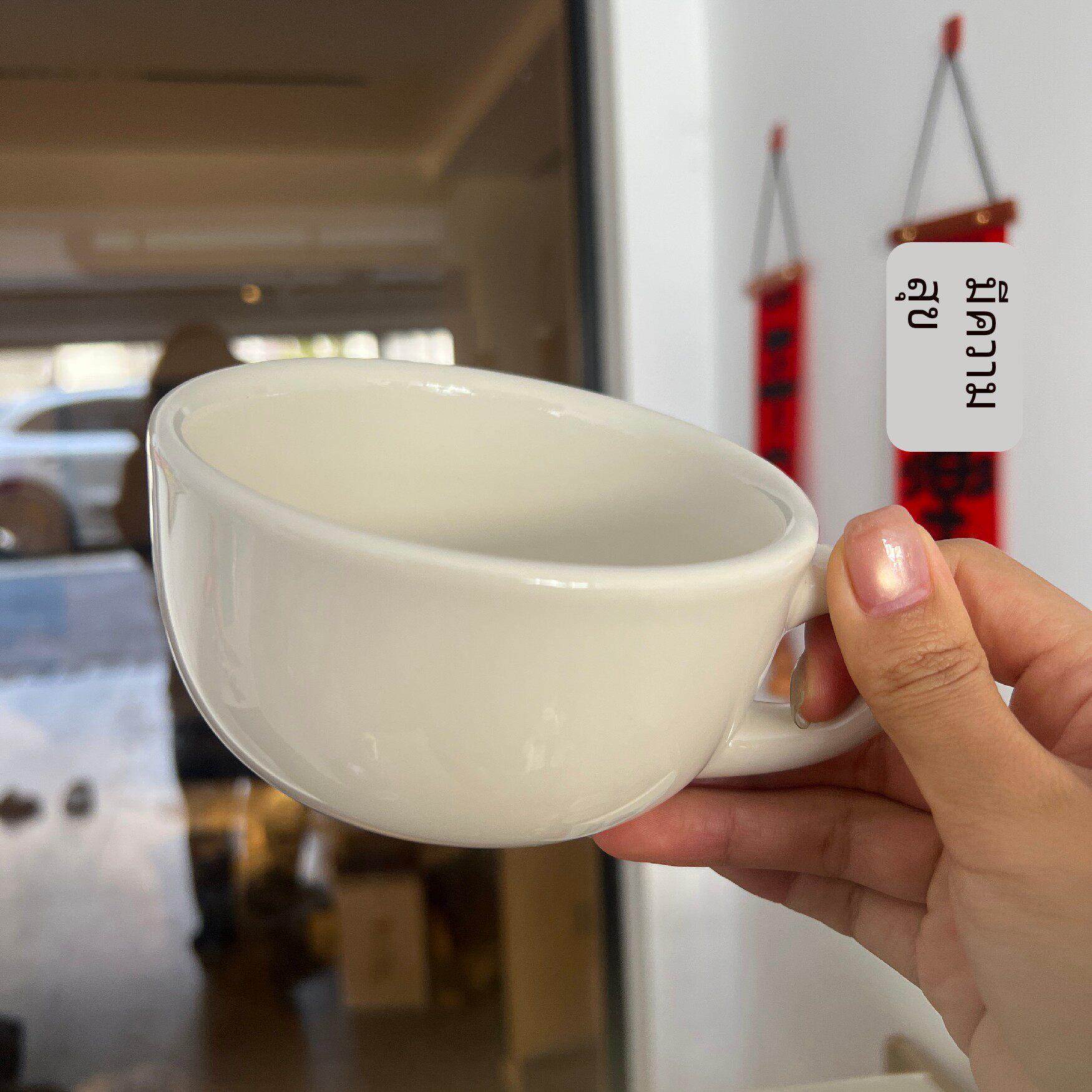 出口美国Tuxton马克杯日式简约风陶瓷咖啡杯拿铁拉花杯下午茶燕麦