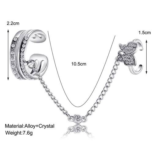 Chain butterfly rings炼条蝴蝶戒指ins简约流苏炼条一体戒指开